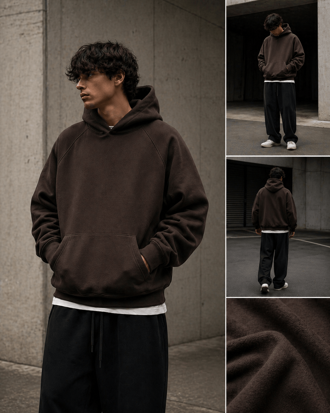 URBANOX URBANOX Premium Heavyweight Hoodie – Brown